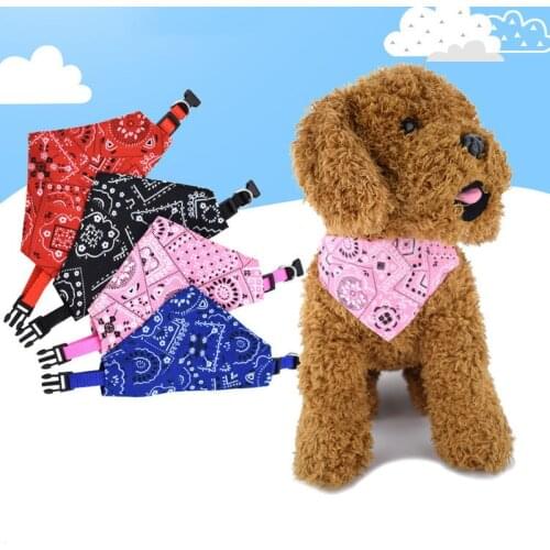 Adjustable Dog Triangular Bandage Puppy Cat Scarf Bandana Collar Bibs Neck Decor Dress Up Birthday Party Washable Pet Supplies