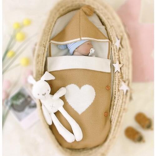 Kids Sleepsack Baby Sleeping Bag Infant Knitted Envelope Sleep Sack Boy Girl Footmuff For Stroller Newborn Swaddle Knit Slaapzak