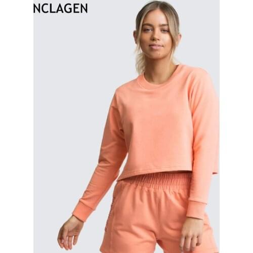 NCLAGEN Gym Running Sports Shirt Shorts Summer Women Long Sleeve Fitness Top Active Workout Sweater Loose Cotton Yoga Tracksuits