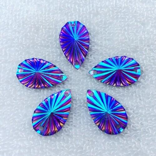 20Pcs/Lot 3D ice flowers Rhinestones Shining AB Stone Crystal Water Drop Decoration Tool Accessory -B141