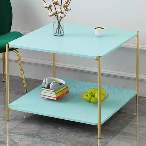 Light luxury tea table Creative Nordic Wood Coffee Table living room double deck coffee table Living Room Furniture