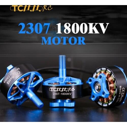 TCMMRC 1/2/4 PCS 2307 1800KV Brushless Motor 16mm spacing for RC FPV Racing Drone Quadcopter Frame 45A Brushless motor rc