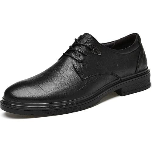 Spring Summer Luxury Dress Shoes Men Daily Office Business Shoes Black Fashion Casual Leather Shoes Breathable