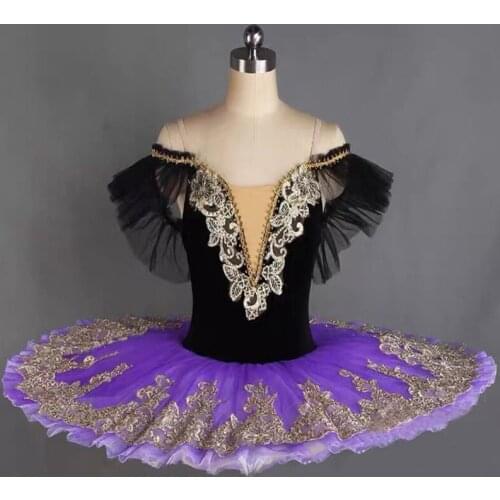 Jupe Tutu de Ballet pour enfants, violet, Costume de danse du ventre, scène professionnelle, lac des cygnes, 2021