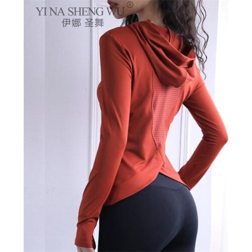 Women Back Forked Yoga Shirt Long Sleeve Thumb Hole Jogging T-shirt Mesh Breathable Sport Hoodies Fitness Top Gym Workout Blouse
