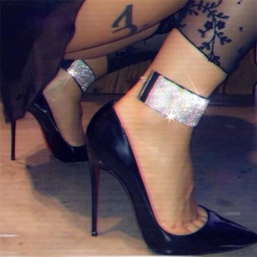 1 PCS Shiny Crystal Rhinestones Leg Chain Women Sexy Feet Chain Ankle Chain Summer Beach Bracelet Foot Jewelry Fashion Anklets