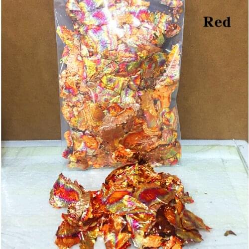 10G Red Variegated Gold Flake leaf broken leaf for gilding in good quality
