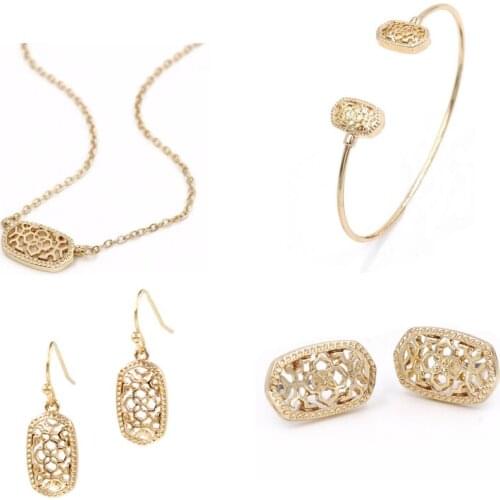 2020 Hot Selling Small Oval Filigree Pendant Necklace Mini Oval Hollow Out Choker Wholesale