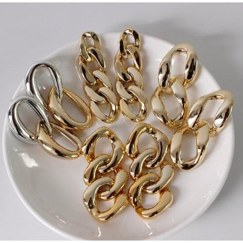 2020 new exaggerated golden earrings acrylic earrings womens retro punk geometric tassel earrings gift accessories