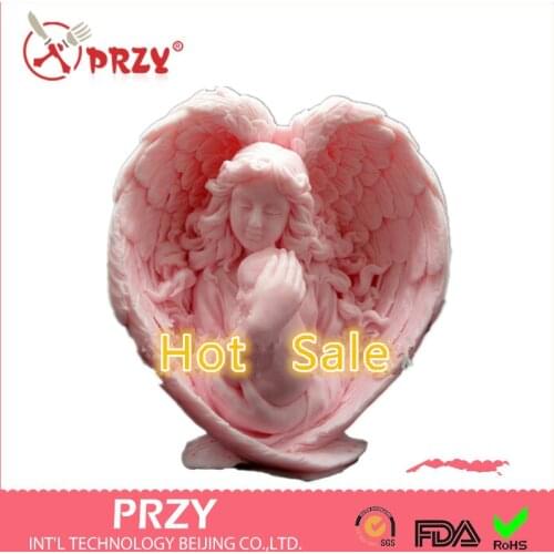 3D Silicone Soap/candle Mold - Mother Angel Holds Her Baby Tight - 2 Parts Assembled Mold Handmade Soap Mold Moulds Form of Cake