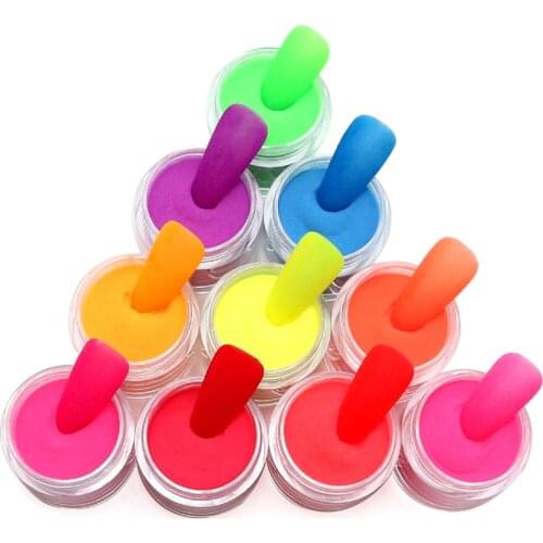 7g Neon Color Acrylic Powder Pigment Crystal Powders Dust For Nails Extension Decorations Manicure Professional Nail Accessories