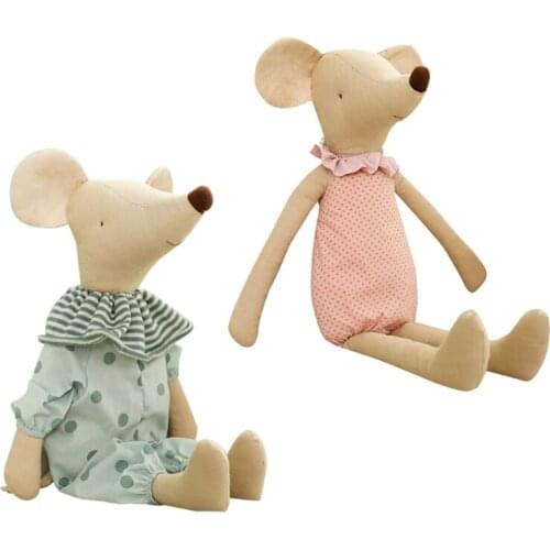 77HD 35cm/14in Mini Stuffed Toy Plush Doll Interactive Gift Realistic Mouse Washable Cotton Toy Back Cushion Sofa Decor Linen