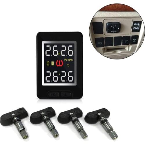 Auto TPMS Wireless Tire Pressure Monitoring System Internal Anti-theft Sensors Real-time LCD TPMS For Toyota Land Cruiser Reiz