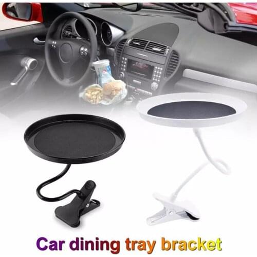 Car Food Tray with Clamp Bracket Folding Dining Table Drink Holder Car Pallet Back Seat Water Car Cup Holder Car Swivel Tray