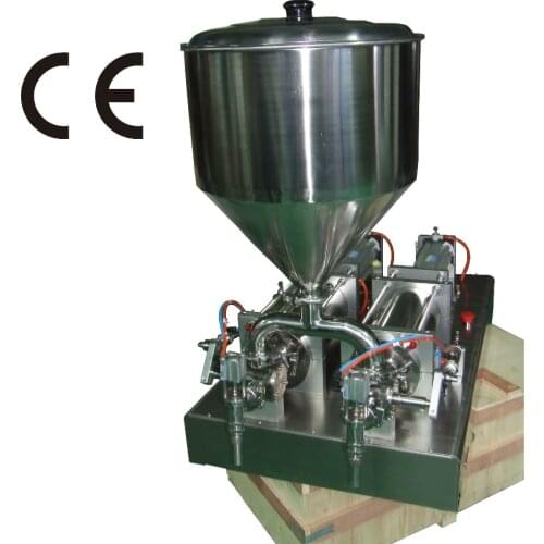 Free Shipping) Pneumatic double-head Paste Filling Machine (200-2500m) (two-head filler for cream, jam , sauce, grease )