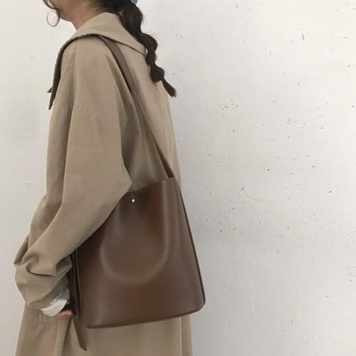 Retro Large Capacity Womens Tote Bag Handbags 2021 New PU Leather Shoulder Bag with Small Storage Bag for Woman