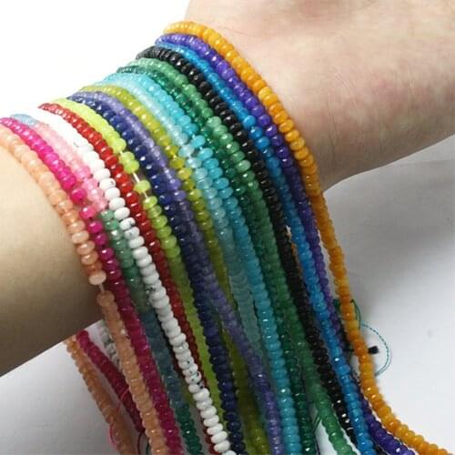 2020 New Arrival Natural Gem Faceted Beads Stone 3x4mm for Bracelet DIY Jewelry Making Approx 145pcs 15'' Strand Material