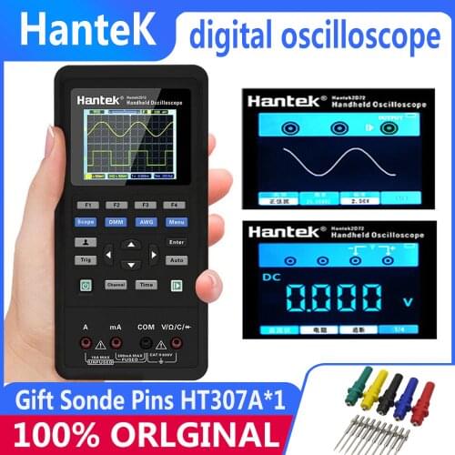 Hantek Digital Oscilloscope +signal generator+Multimeter 2CH 40/70MHZ USB link PC oscilloscope DSO 2D72 Besser Als rigol owon