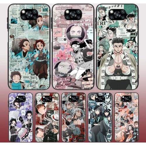 Demon Slayer Anime Tempered Glass Cover For Xiaomi POCO F3 F2 X3 NFC X2 M2 Pro Phone Case