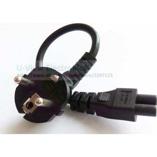 European Power Cord, Schuko to IEC C5 Power Adapter Cable For Laptop Notebook,CEE7/7 Male to C5 Female/Free DHL Shipping/50PCS