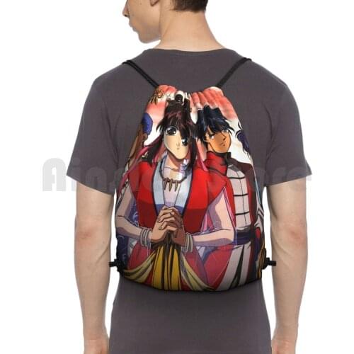 Fushigi Yuugi Backpack Drawstring Bags Gym Bag Waterproof Fushigi Yuugi Fushigi Y ? Gi Nuriko Chichiri Mitsukake Tasuki