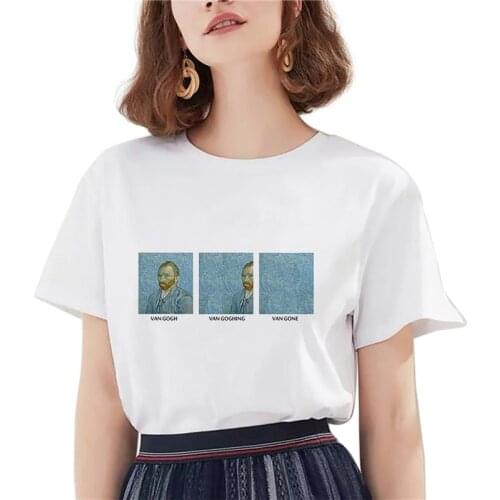 Wild Tshirt Short Sleeve Tshirt ladies Harajuku Painting Printed Leisure Tshirt 2021 Summer Tshirt Womens T-shirt