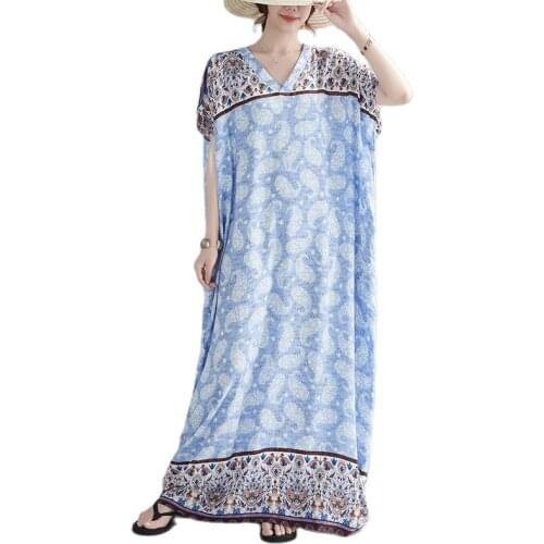 Arcsinx Oversized Dresses For Women 7XL 8XL 9XL 10XL Cotton Summer Dress Female Printing Plus Size Dresses Women 4XL 5XL 6XL