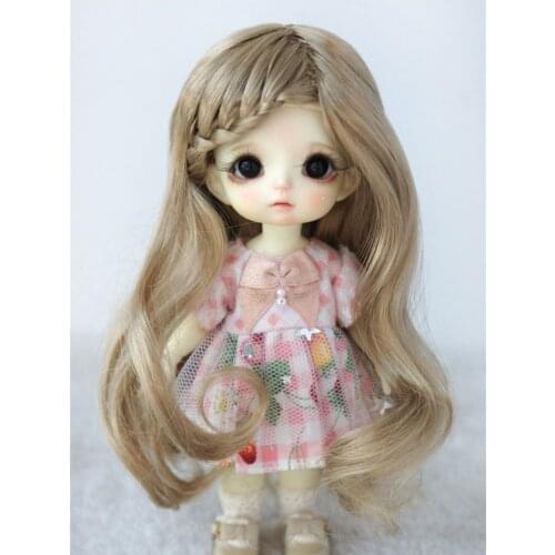 JD204 1/12 1/8 BJD wig Size 4-5 inch 5-6inch BJD synthetic mohair wig Lady curly BB wigs doll accessories