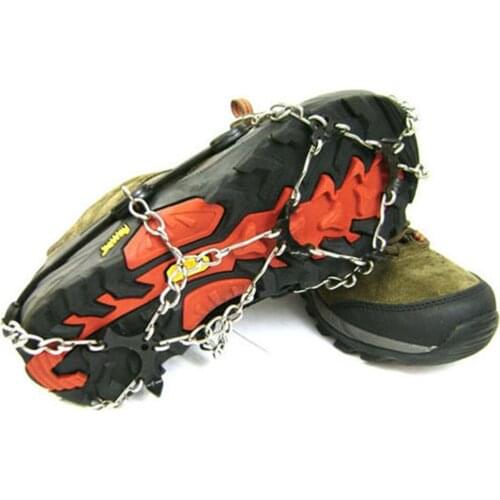 Quality Outdoor Climbing Antiskid Crampons Winter Walk 8 Teeth Ice Fishing Snowshoes Manganese Steel Slip Shoe Covers SES0040