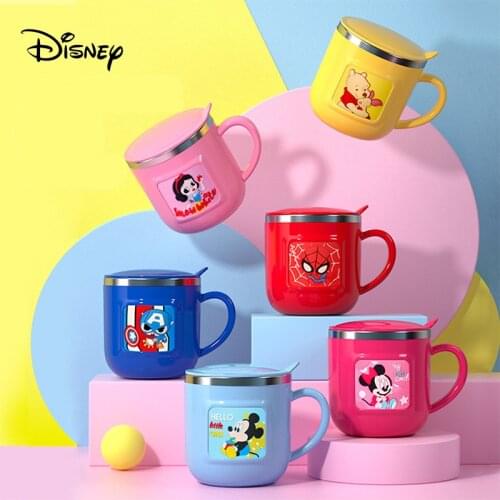 Disney Princess Mug Mickey Mouse Cups with Scale 316 Stainless Steel Kids Milk Cup Cartoon Minnie Mouse Water Cup Cute Gift