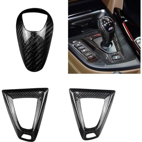 Gear Knob Cover Gear Shift Box Panel Cover Fit forBMW M2 F87 M3 F80 M4 F82 F83 M5 F10 F85 X5M F86 X6M F12 F13 Accessories Car