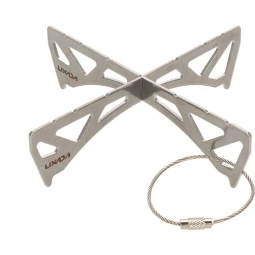 Lixada Outdoor Portable Mini Stove Rack Pot Rack Steaming Rack Reactor Stove Titanium/Stainless Steel Cross Stand Stove Bracket