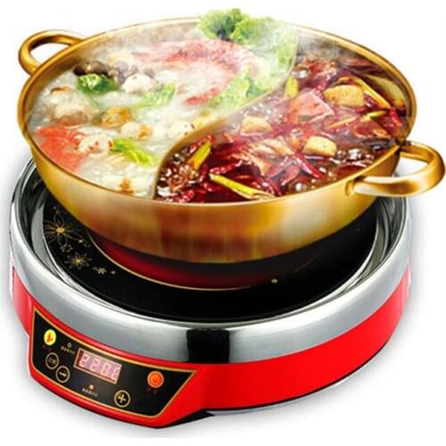 Multifunctional Commercial Hot Pot Electric Ceramic Stove Round Table High Power Light Wave Electric Ceramic Stove 2200W QW-2211