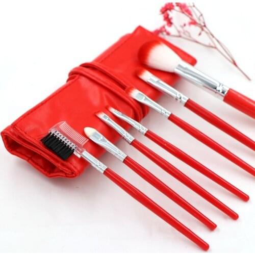 7Pcs Makeup Brushes Kit Set Professional EyeShadow Eyelashes Lip Brush Cosmetics Tool Pincel Maquiagem Brochas Maquillaje