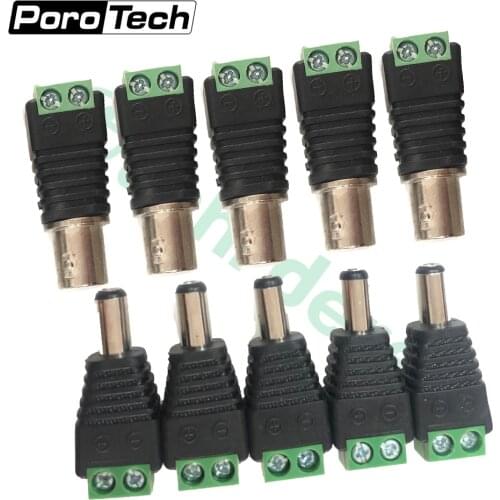5Pairs Mini Connectors Set Male+Female DC Power Jack & Plug Screw-on Wire Connector for Security Cctv Cameras