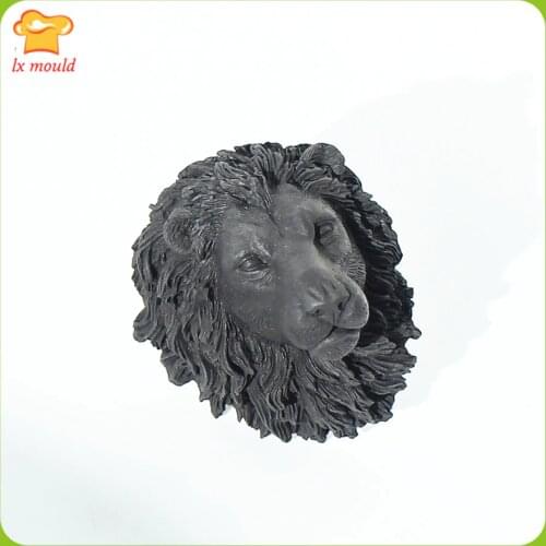 2019 new bear lion head silicone mold chocolate handmade soap molds candle soap mould