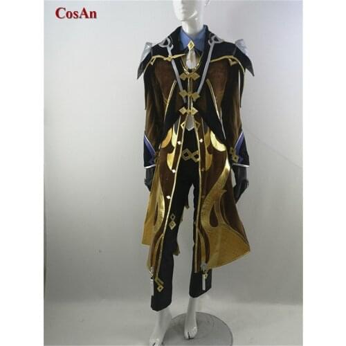 New Game Genshin Impact Zhongli Cosplay Costume Handsome Combat Uniform Activity Party Role Play Clothing High-End Custom-Make