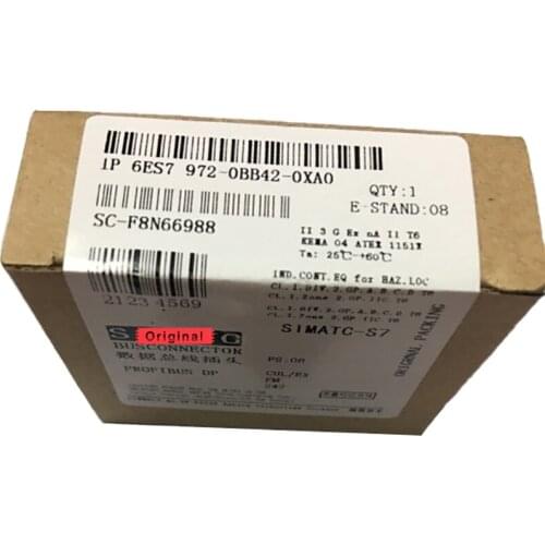 New Original DP 6ES7 972-0BB42-0XA0 BUS Connector 6ES79720BB420XA0 With PG Socket 6ES7972-0BB42-0XA0
