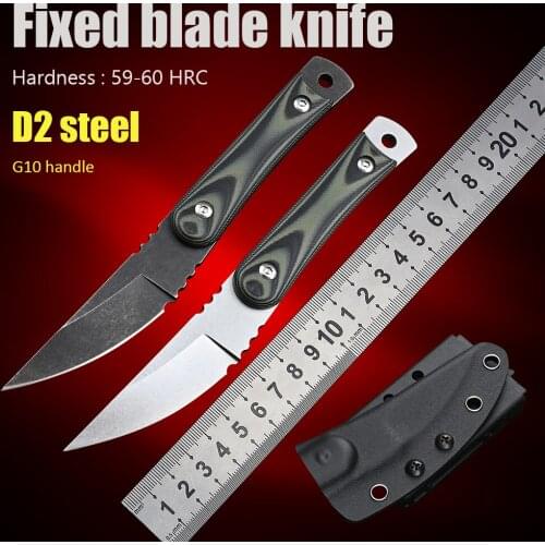 Knives hunting knife survival utility knife tactical military camping knife self defense weapons g10 material combat knife d2