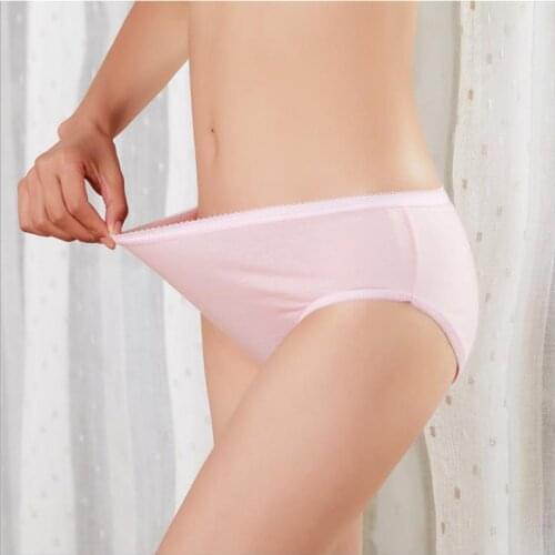 Disposable Underwear Pure Cotton Pure Color Antibacterial Womens Panties M-XL Size Mid-waist Womens Panties трусы женские
