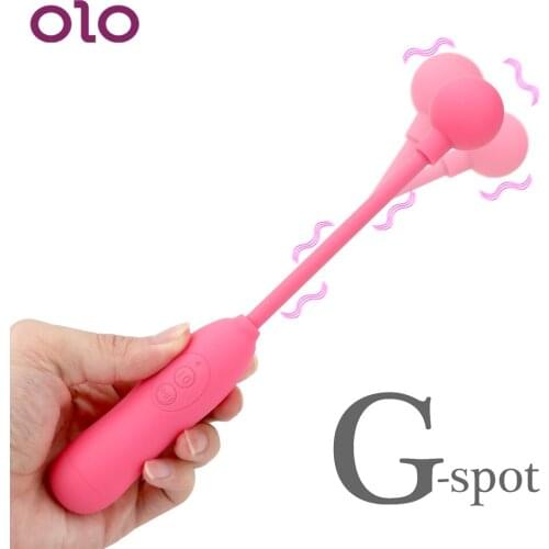 OLO Soft Silicone Bullet Egg Nipple Anal Vibrator Flirting 10 Frequency Full 360° Flexible Head Vibrator Sex Toys For Women