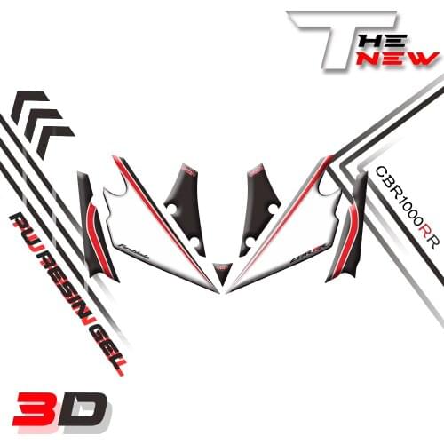 Motorcycle HRC Front Rear Fairing Engine Vehicle sticker 3D Edge Gel Protection Tank Paint pad For Honda CBR1000RR sp 2017-2019