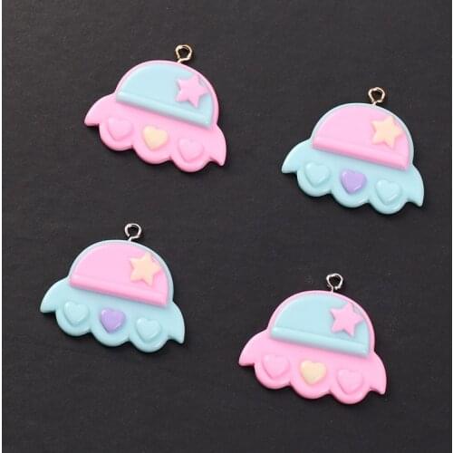 20pcs 22*32mm ufo charms resin charms necklace pendant keychain charms for DIY decoration