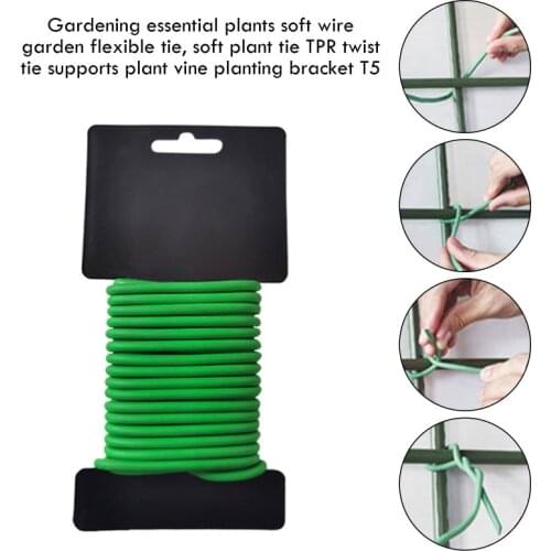 Gardening Essential Plants Soft Wire Garden Flexible Tie Soft Plant Tie TPR Twist Tie Supports Plant Vine Planting Bracket