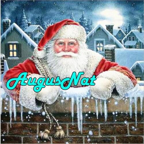 Santa claus diamond painting full drill christmas cottage daimond embroidery cabin borderie diamant plein landscape canvas paint