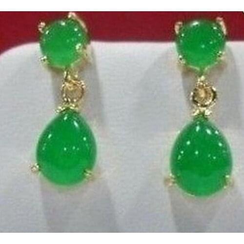 Hot Sell Beautiful Green stone jewe Earrings