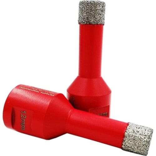 SHDIATOOL 2pcs 12mm Vacuum Brazed Diamond Drilling Drill Bit M14 thead porcelain tile Dry Drill Bit granite, marble Hole Saw