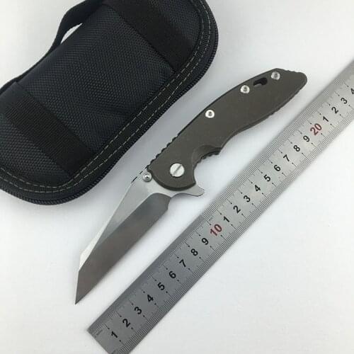 LEMIFSHE XM18 Flipper folding knife M390 blade titanium alloy handle camping outdoor kitchen fruit knife EDC tool
