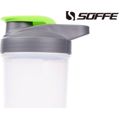 Soffe Frosetd Shaker Protein Bottle Plastic Sport Water Bottle 500ml Bpa Free With Lid Handgirp Bicycle Tour My Drink Bottles