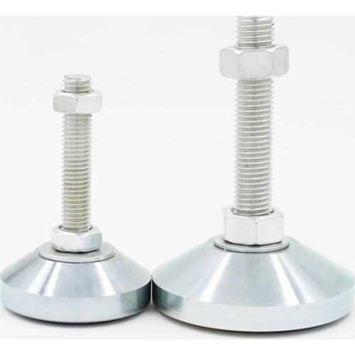 2PCS/LOT M12/M14/M16/M20 Solid Steel Fixed Foot Cups Base Diameter 80mm Heavy Duty Articulated Lathe Leveling Foot Cups